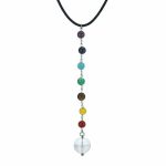 گردنبند کریستال هفت چاکرا مدل 16