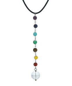 گردنبند کریستال هفت چاکرا مدل 16